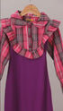 Fuccia Flannel Winter Dress
